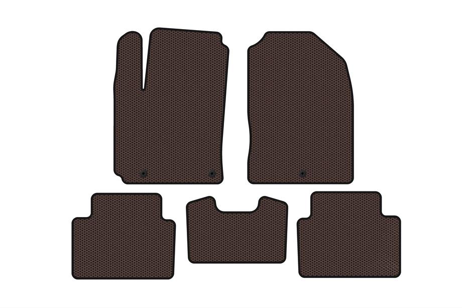 Hyundai Kona 2017–2023 Gummimattor Carsuit (2017-2020, bensin, brun) Image