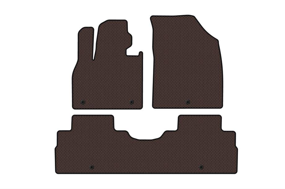 Hyundai Palisade 2018–2025 Gummimattor Carsuit (2 rader, 8-sits, brun) Image