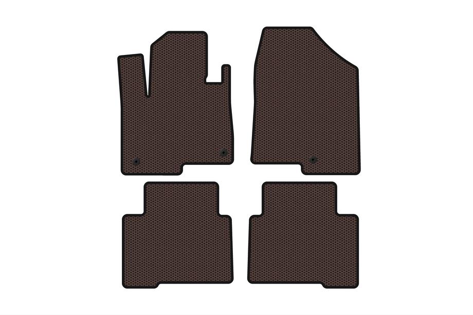 Hyundai Santa Fe 4 2018–2023 Gummimattor Carsuit (2 rader, för Grand, brun) Image