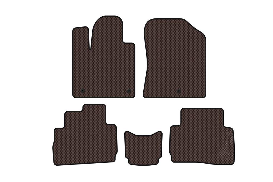 Hyundai Santa Fe 4 2018–2023 Gummimattor Carsuit (2020-2023, brun) Image