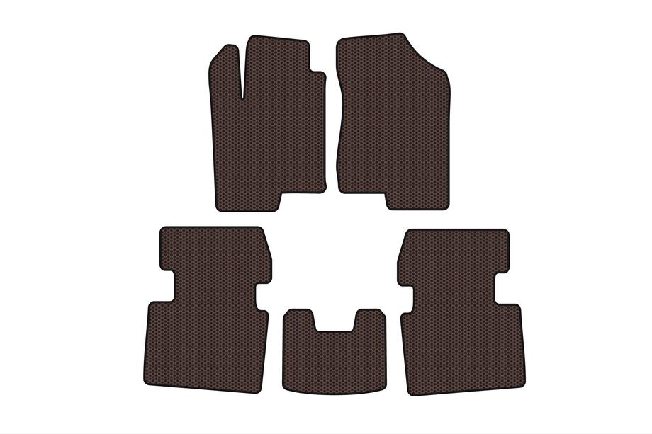 Hyundai Sonata NF 2004–2009 Gummimattor Carsuit (Brun) Image