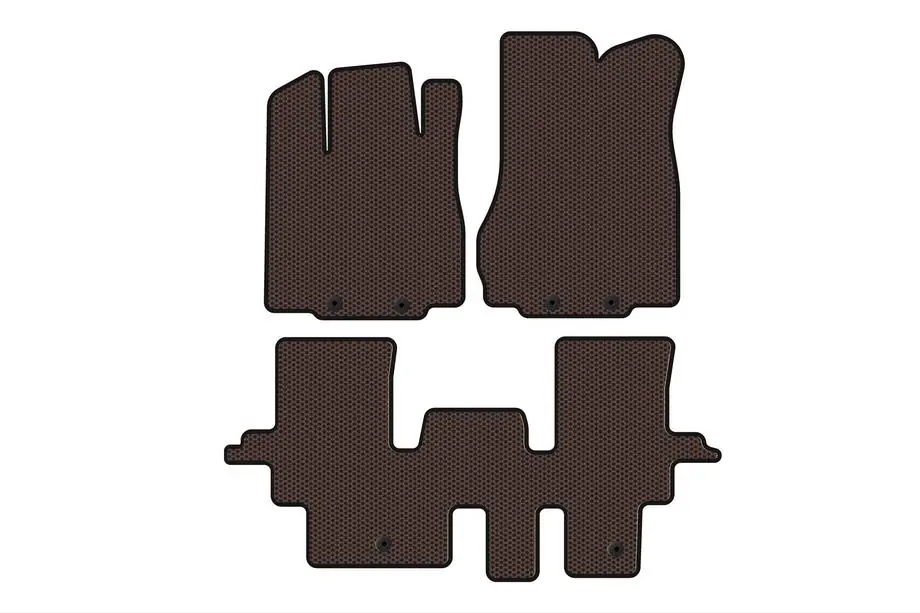 Infiniti QX60 2016–2021 Carsuit gummimattor till kupén (2 rader, brun) Foto 1