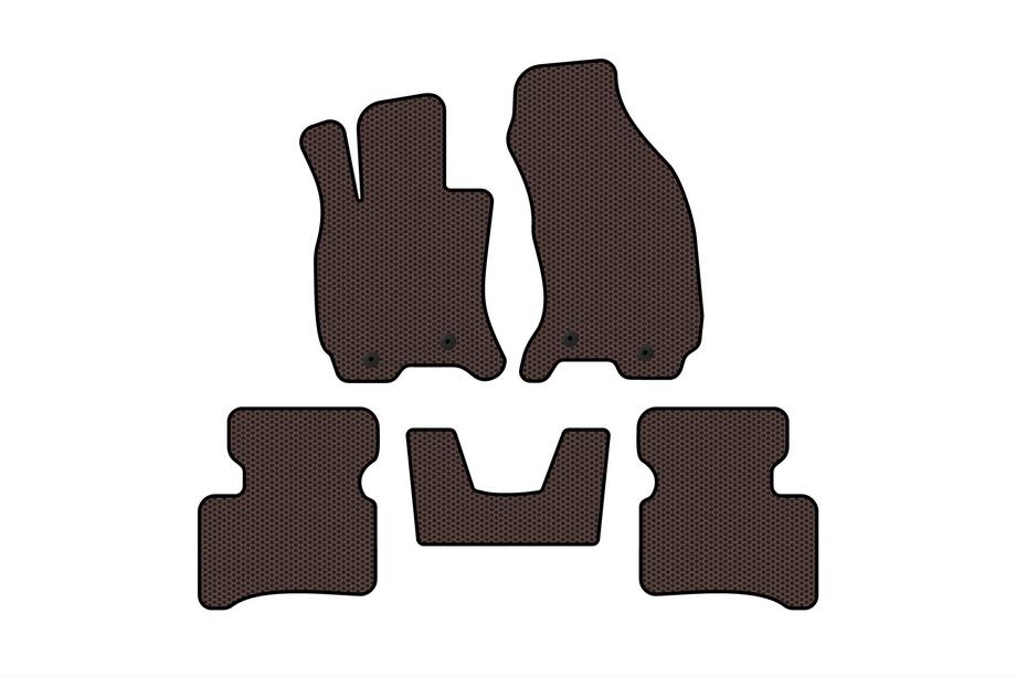 Jaguar X-Type 2001–2009 Gummimattor Carsuit (SD, golvmonterad gaspedal, brun) Image