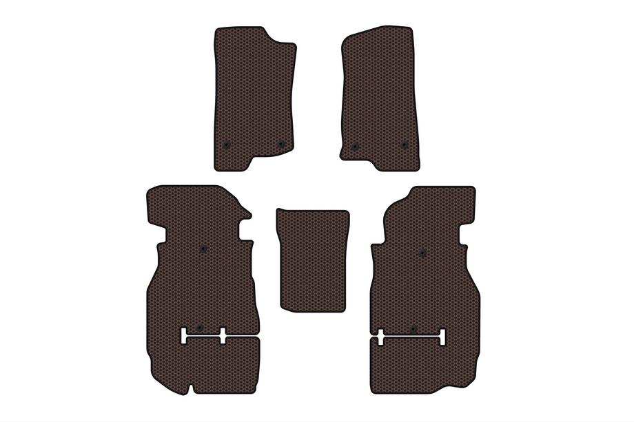 Jeep Wrangler 2018– Gummimattor Carsuit (Rubicon Unlimited/5-dörrars, brun) Foto 1