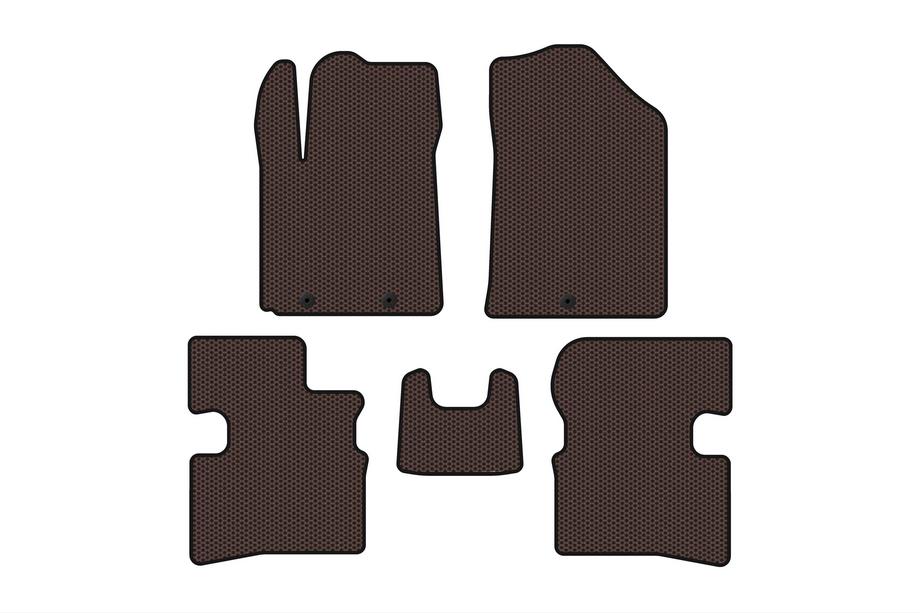 Kia Picanto 2004–2011 Gummimattor Carsuit (2009-2011, HB, brun) Image