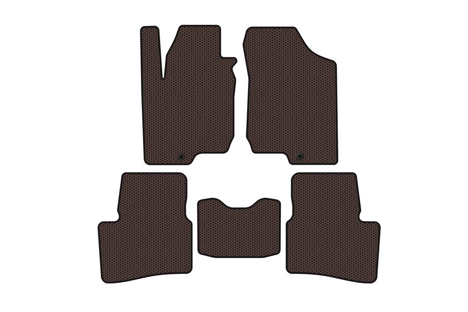 Kia Ceed 2007–2012 Gummimattor Carsuit (HB, 3-dörrars, brun) Image