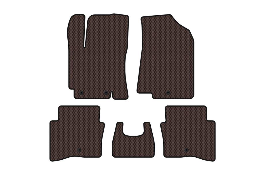 Kia Rio 2012–2017 Gummimattor Carsuit (SD, brun) Image