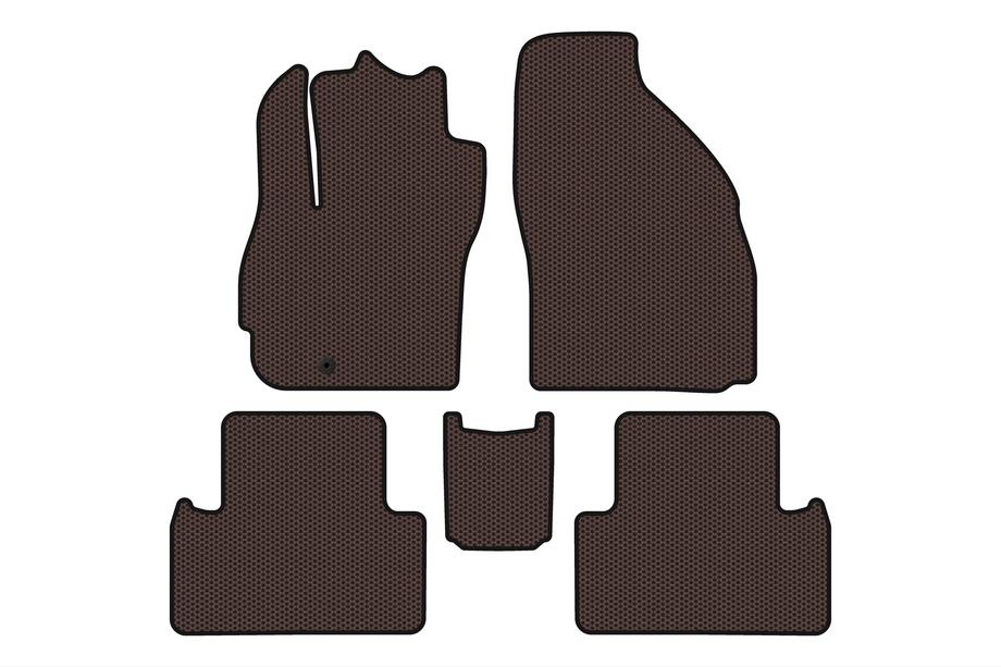 Mazda 5 2005–2009 Carsuit gummimattor till kupén (2 rader, 7-sits, brun) Image