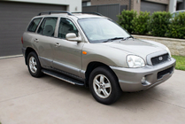 Hyundai Santa Fe 1 2000–2006 Sidosteg Duru (2 st, aluminium) foto 1