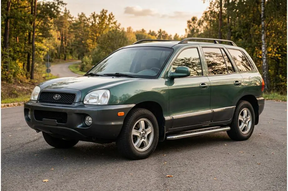 Hyundai Santa Fe 1 2000–2006 Sidosteg Maydos V1 (2 st, aluminium ↗ rostfritt stål) Image