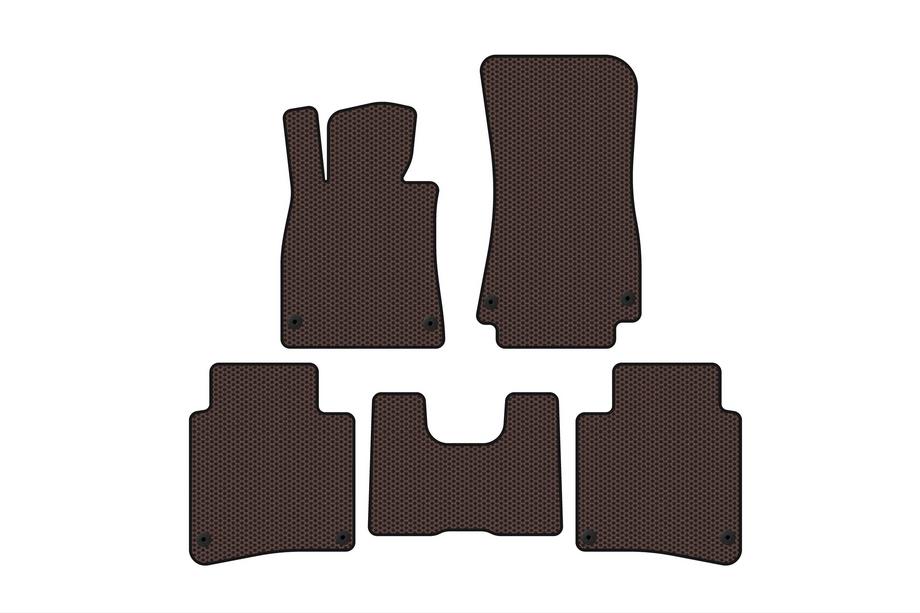 Mercedes S-class W222 2013–2022 Gummimattor Carsuit (2017-2020, SD, lång hjulbas, brun) Foto 1
