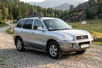 Hyundai Santa Fe 1 2000–2006 Sidosteg Bosphorus Black (2 st, aluminium) foto 1
