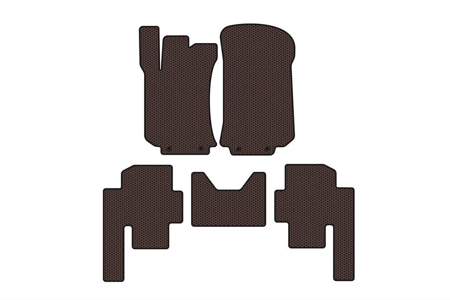 Mercedes R-klass W251 2005–2017 Carsuit gummimattor till kupén (2 rader, brun) Image