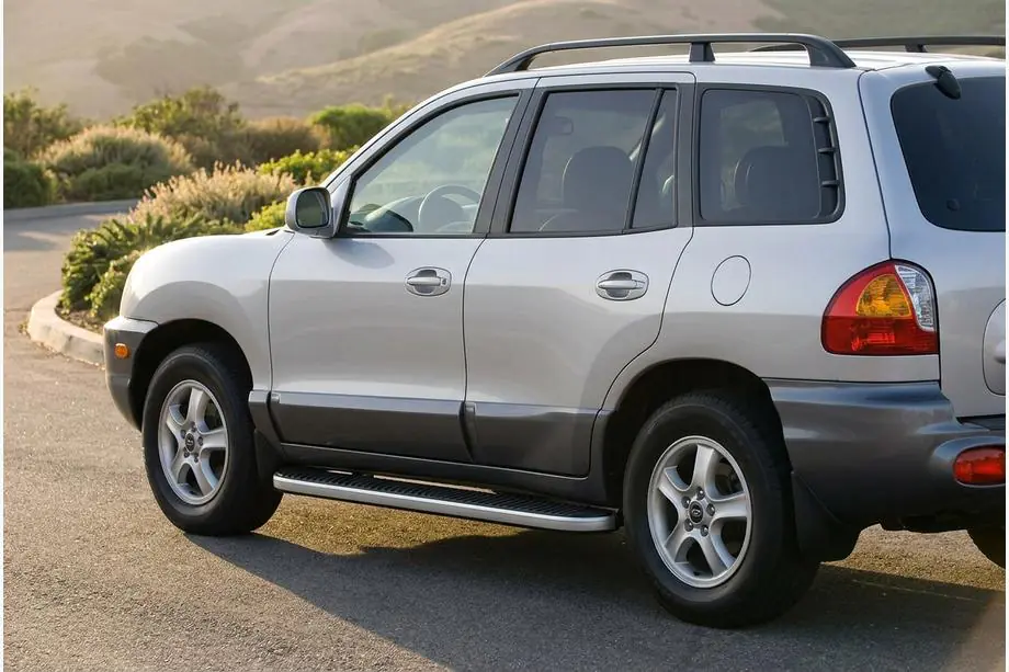 Hyundai Santa Fe 1 2000–2006 Sidosteg Tayga Grey (2 st, aluminium) Image