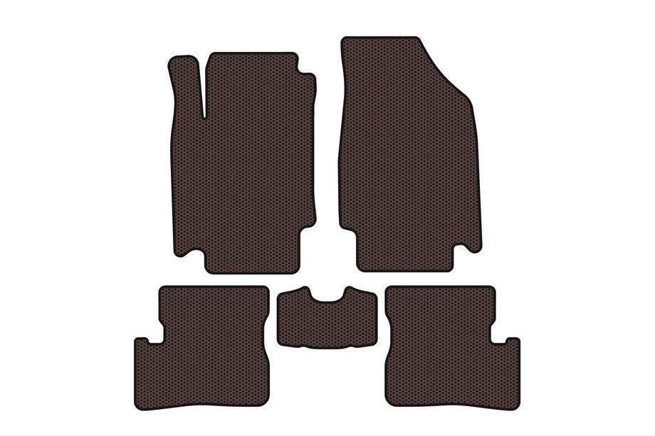 Nissan Micra K12 2003–2010 Gummimattor Carsuit (HB, brun) Foto 1