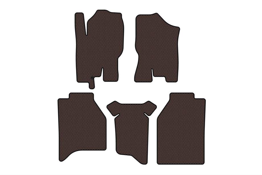Nissan Navara 2006–2015 Carsuit gummimattor till kupén (utan boxar, bruna) Foto 1