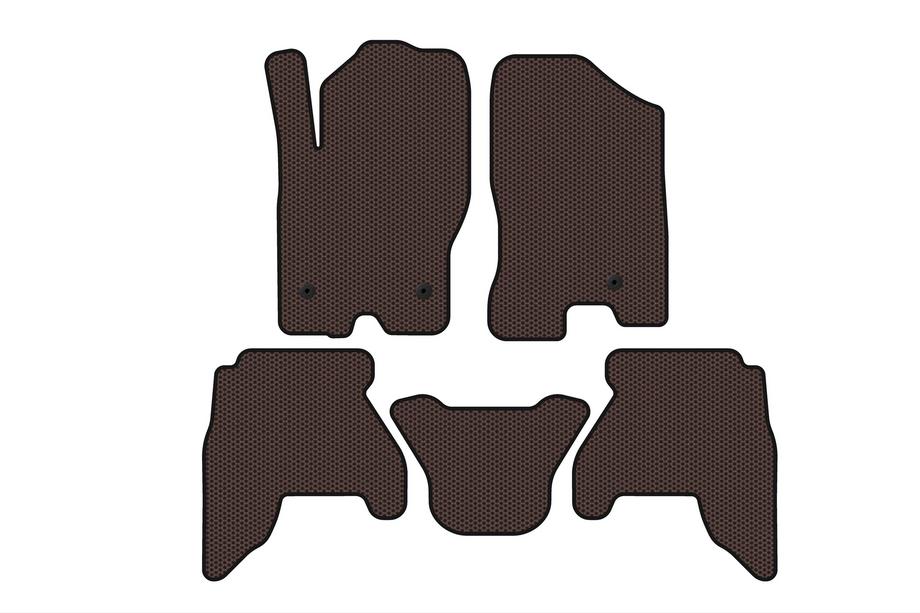 Nissan Pathfinder R51 2005–2014 Gummimattor Carsuit V1 (2 rader, brun, 2010-2014) Foto 1