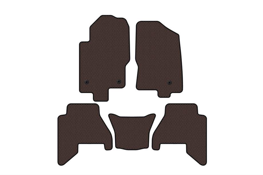 Nissan Pathfinder R51 2005–2014 Gummimattor Carsuit V2 (2 rader, Brun, 2010-2014) Image