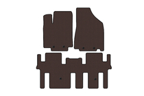 Nissan Pathfinder R52 2012–2021 Carsuit gummimattor till kupén (2 rader, brun) foto 1