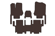 Nissan Quest 2011–2017 Carsuit gummimattor till kupén (2 rader, 7-sits, brun) foto 1