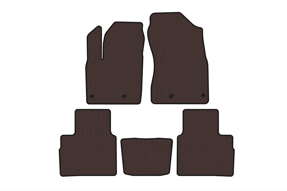 Nissan X-trail T33/Rogue 2022– Gummimattor Carsuit (5-sits, brun) Image