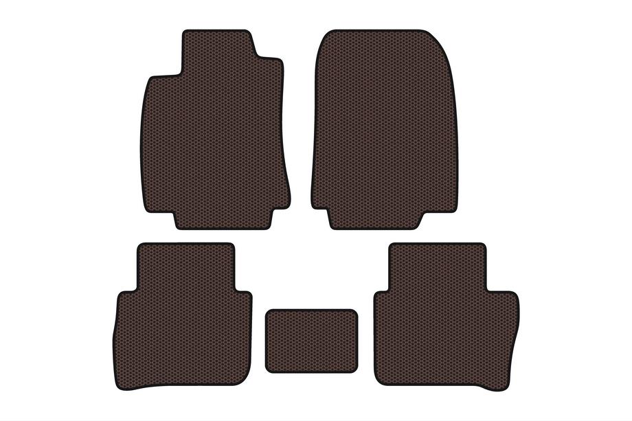 Nissan Tiida 2011–2014 Gummimattor Carsuit (HB, brun) Image