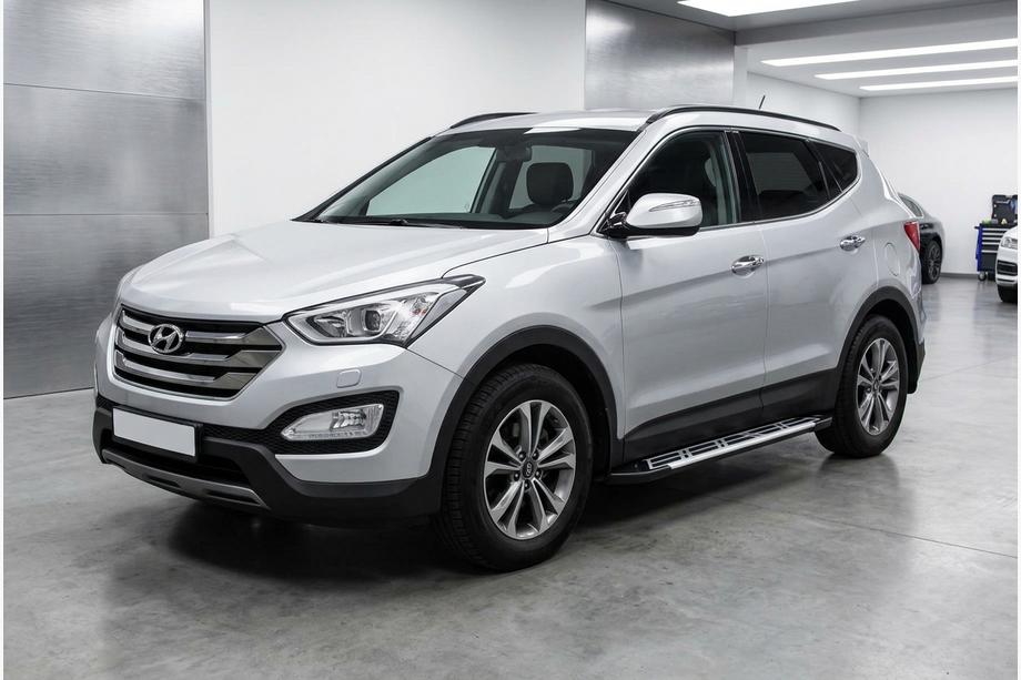 Hyundai Santa Fe 3 2012–2018 Sidosteg Sunrise (2 st, aluminium) Image