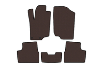 Peugeot 207 2006–2014 Gummimattor Carsuit (HB, 5-dörrars, brun) foto 1