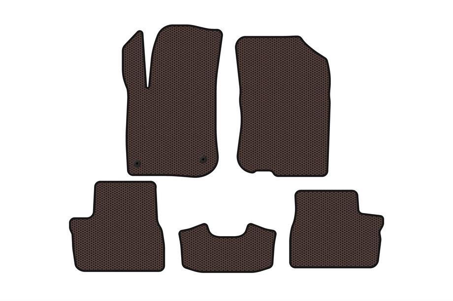 Peugeot 208 2012–2019 Gummimattor Carsuit (HB, 5-dörrars, brun) Image