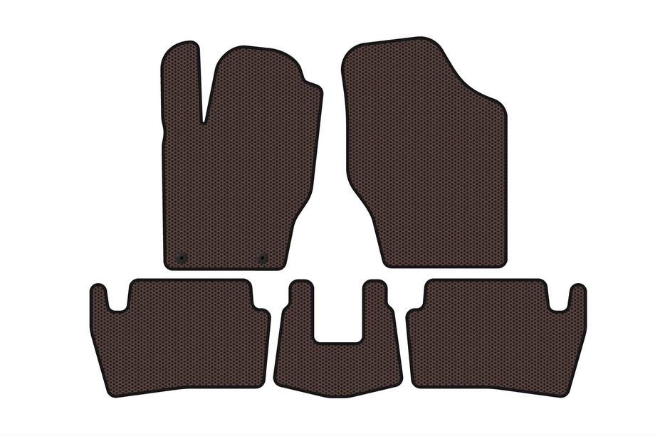 Peugeot 307 2001–2008 Gummimattor Carsuit (2001-2005, HB, 5-dörrars, brun) Image