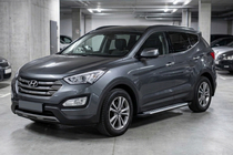 Hyundai Santa Fe 3 2012–2018 Sidosteg Line (2 st, aluminium) foto 1