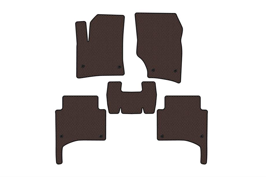 Porsche Cayenne 2003–2010 Gummimattor Carsuit (Brun) Foto 1