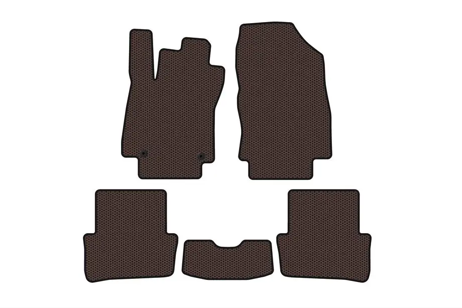 Renault Clio IV 2012–2019 Gummimattor Carsuit (2012-2016, HB, 5-dörrars, brun) Foto 1