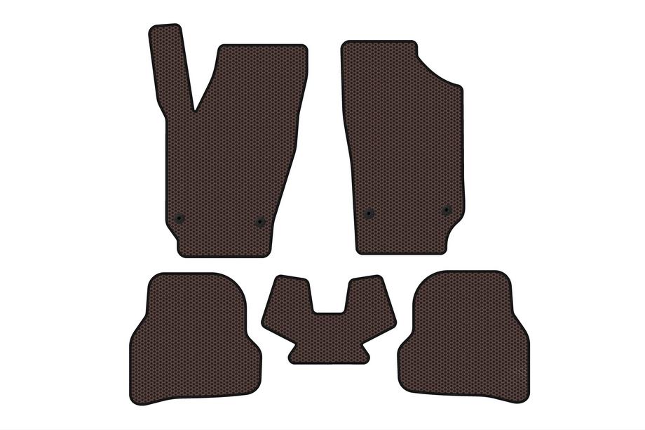 Seat Ibiza 2010–2017 Gummimattor Carsuit (2010-2012, HB, 5-dörrars, brun) Image