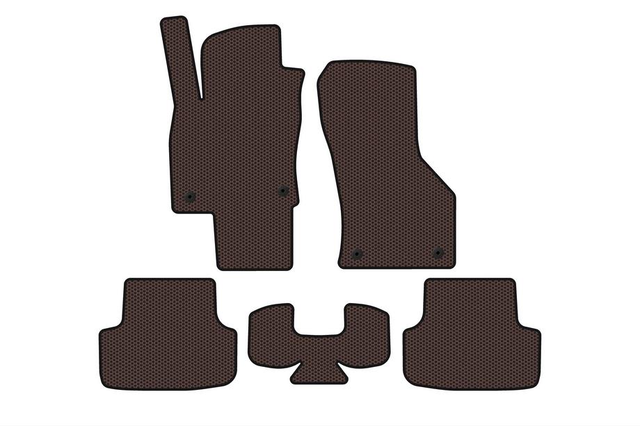 Seat Leon 2013–2020 Gummimattor Carsuit (Brun) Image