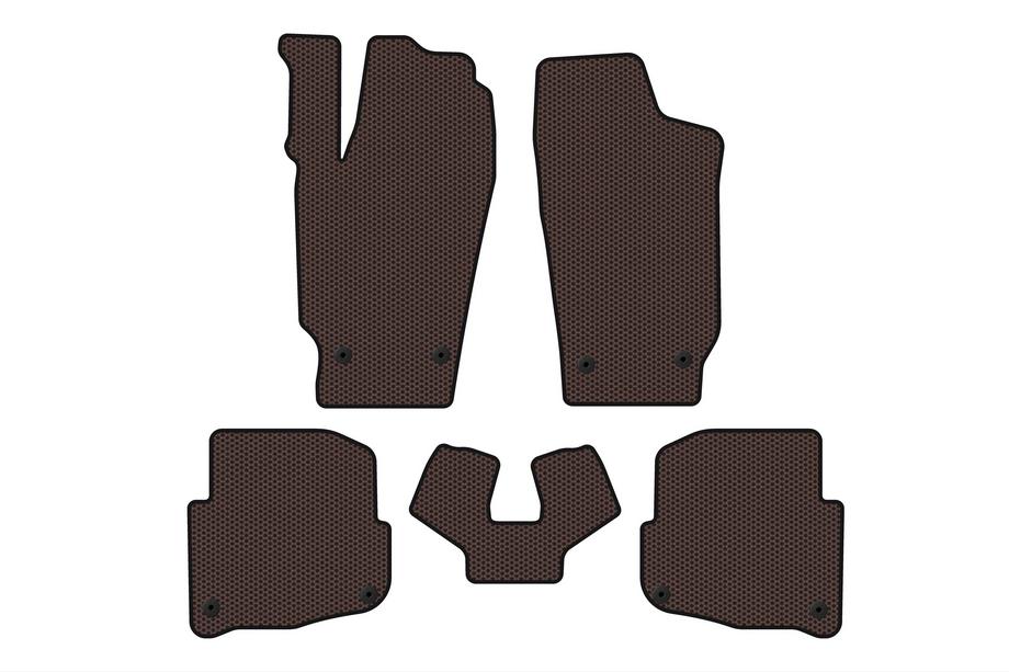 Skoda Fabia 2000–2007 Gummimattor Carsuit (SD, brun) Image