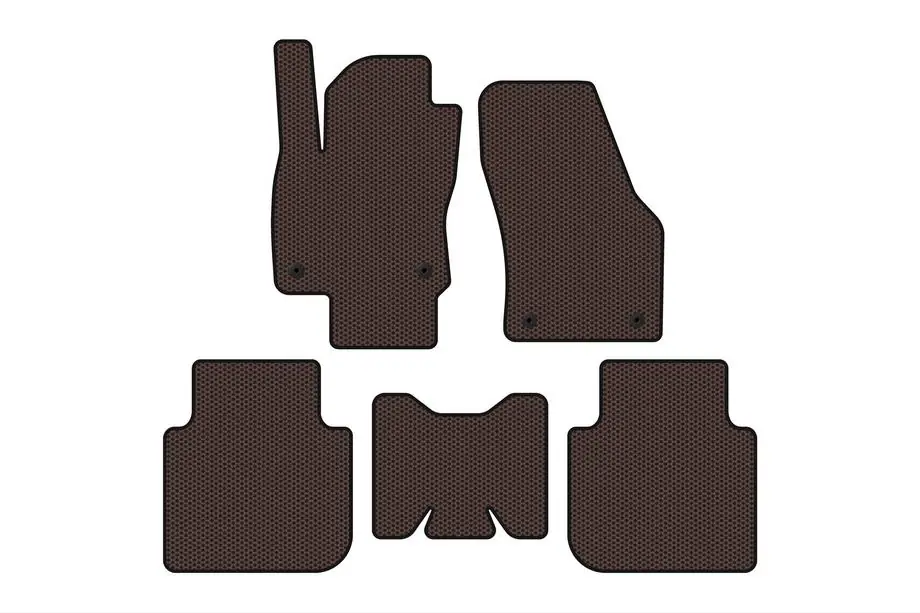 Skoda Kodiaq 2016–2023 Gummimattor Carsuit (5-sits/automat, brun) Image