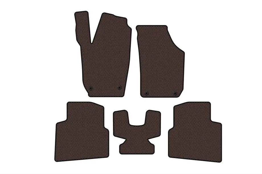Skoda Roomster 2006–2015 Gummimattor Carsuit (Brun) Image
