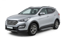 Hyundai Santa Fe 3 2012–2018 Sidosteg Rainbow (2 st, aluminium) foto 1
