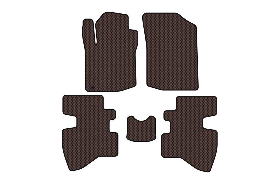 Toyota Aygo 2007–2014 Gummimattor Carsuit (2007-2009, HB, 3-dörrars, brun) Image