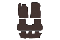 Toyota Highlander 2008–2013 Carsuit gummimattor till kupén (2 rader, brun) foto 1