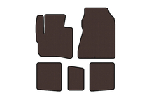 Toyota IQ 2008–2015 Gummimattor Carsuit (HB, brun) foto 1