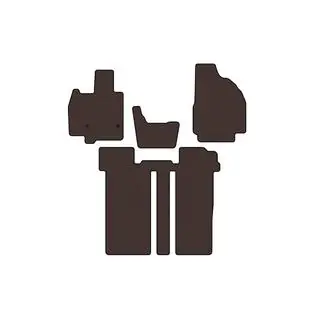 Gummimattor Carsuit (2 rader, 6-sits, brun)