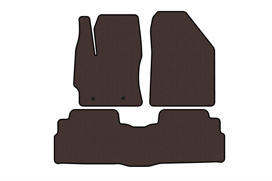 Toyota Verso 2009–2018 Carsuit gummimattor till kupén (2 rader, 7-sits, brun) Image