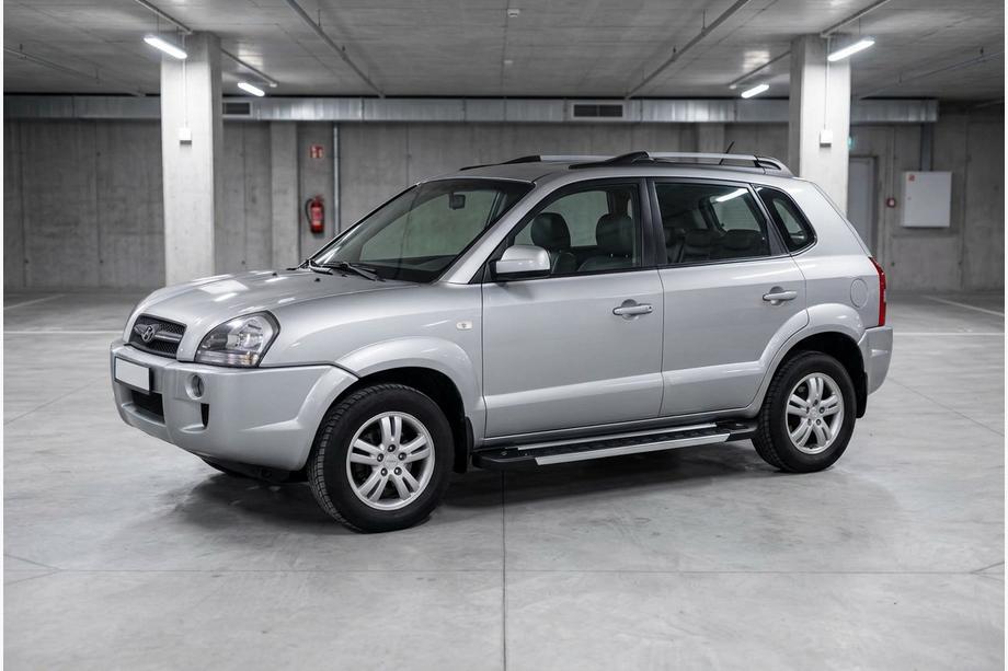 Hyundai Tucson JM 2004– Sidosteg RedLine V1 (2 st, aluminium) Foto 1
