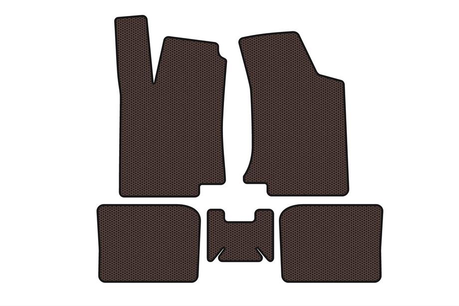 Volkswagen Golf 3 1991–2001 Gummimattor Carsuit (HB, 3-dörrars, brun) Image