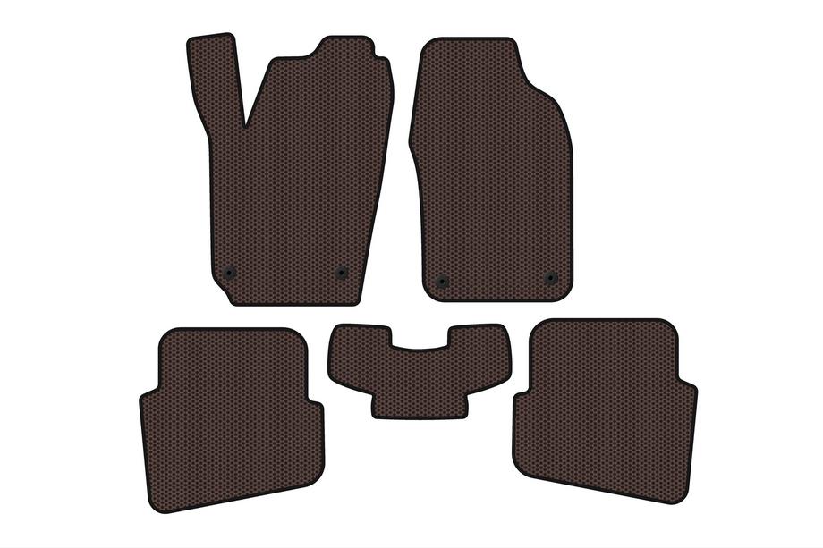 Volkswagen Polo 2001–2009 Gummimattor Carsuit (HB, 3/5-dörrars, brun) Image