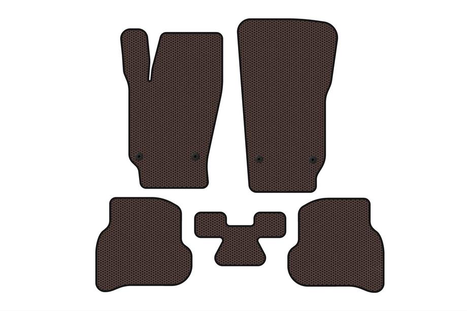 Volkswagen Polo 2010–2017 Gummimattor Carsuit (HB, 3/5-dörrars, brun) Image
