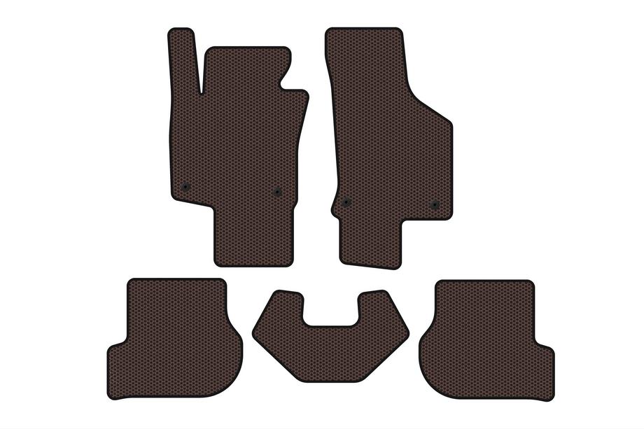 Volkswagen Scirocco 2008–2017 Gummimattor Carsuit (HB, 3-dörrars, brun) Image