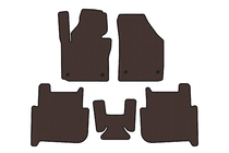 Volkswagen Touran 2003–2010 Gummimattor Carsuit (2 rader, 2006-2010, 7-sits, brun) foto 1